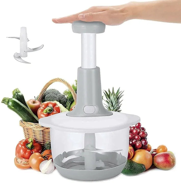 2L Hand Press Push Chopper Large Size | Vegetable & Meat Chopper Grinder